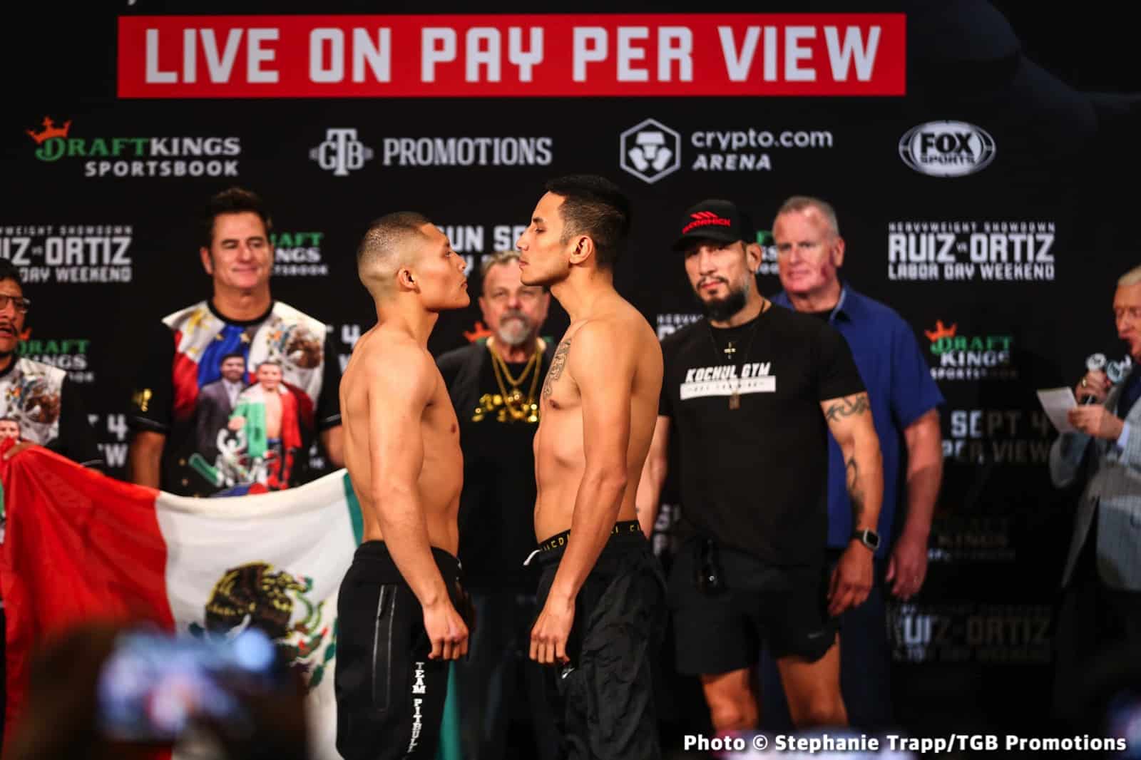 Boxing photo: Andy Ruiz Jr, Eduardo Ramirez, Isaac 'Pitbull' Cruz, Jose Valenzuela, Luis Ortiz image Andy Ruiz Jr vs. Luis Ortiz - weights