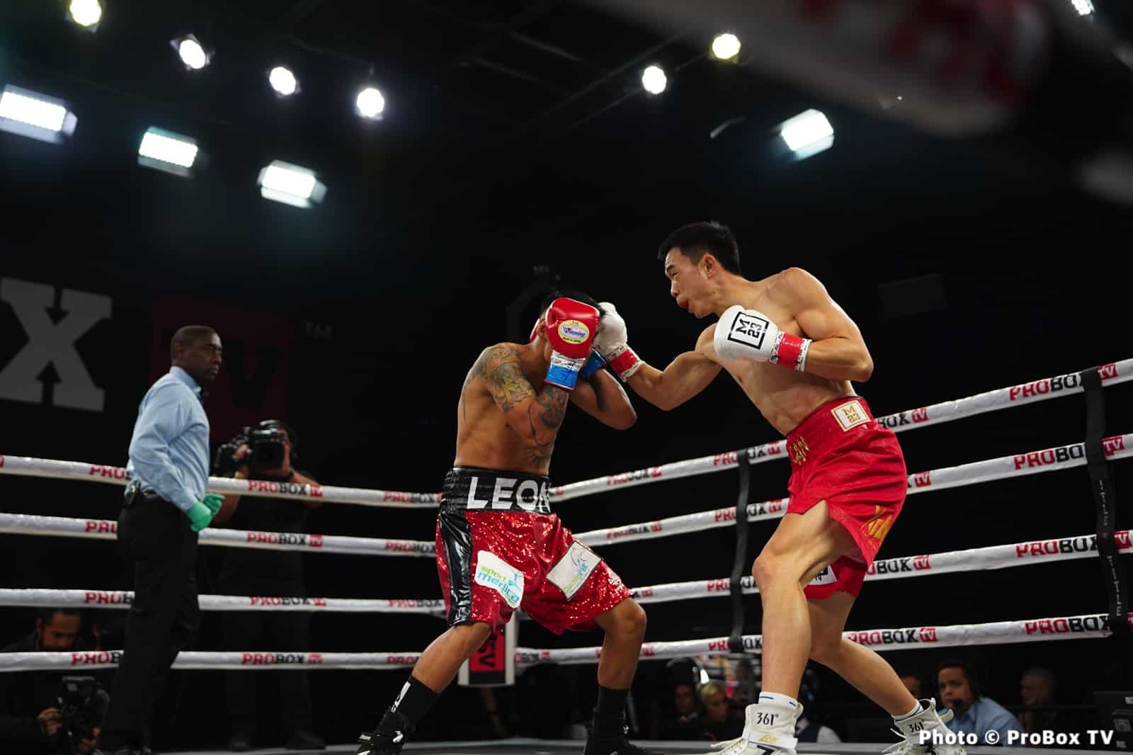 Boxing photo: Brandon Benitez, Xu Can image Benitez defeats Xu Can on ProBox TV - Boxing Results
