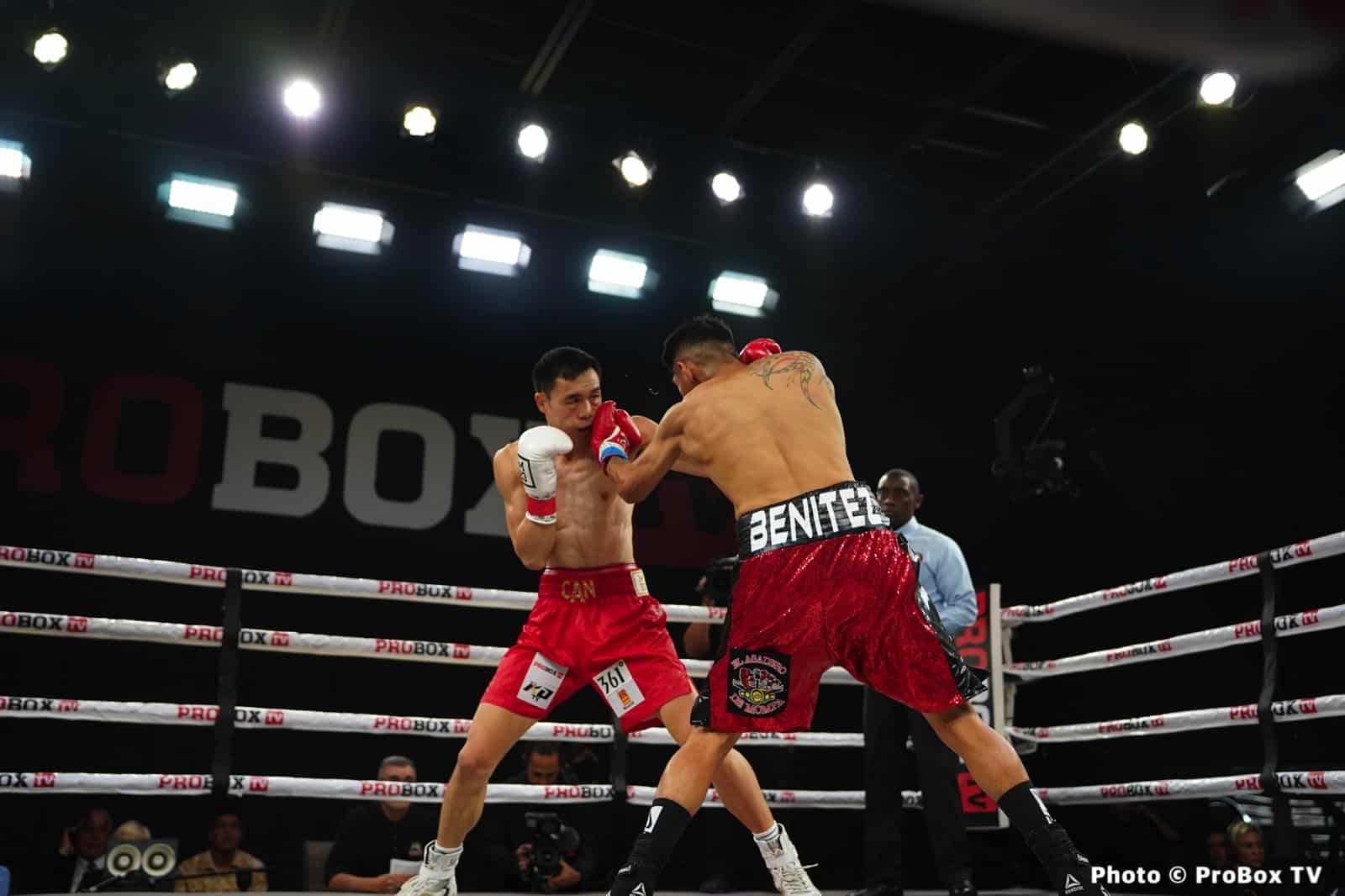 Boxing photo: Brandon Benitez, Xu Can image Benitez defeats Xu Can on ProBox TV - Boxing Results