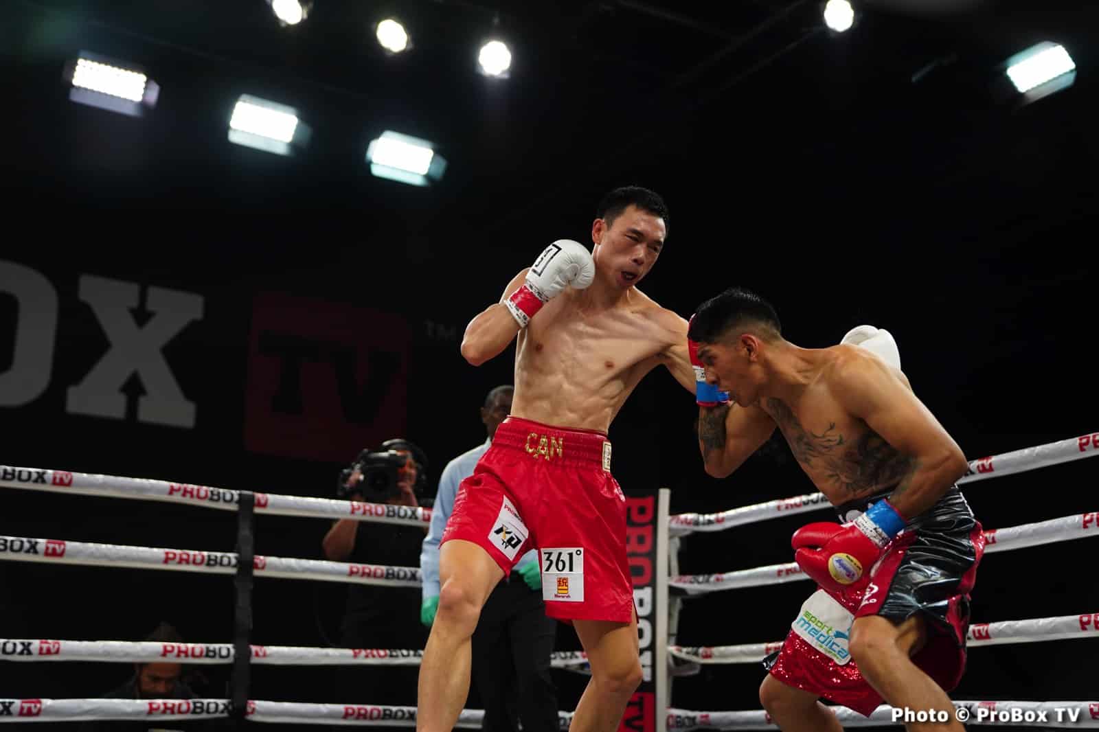 Boxing photo: Brandon Benitez, Xu Can image Benitez defeats Xu Can on ProBox TV - Boxing Results