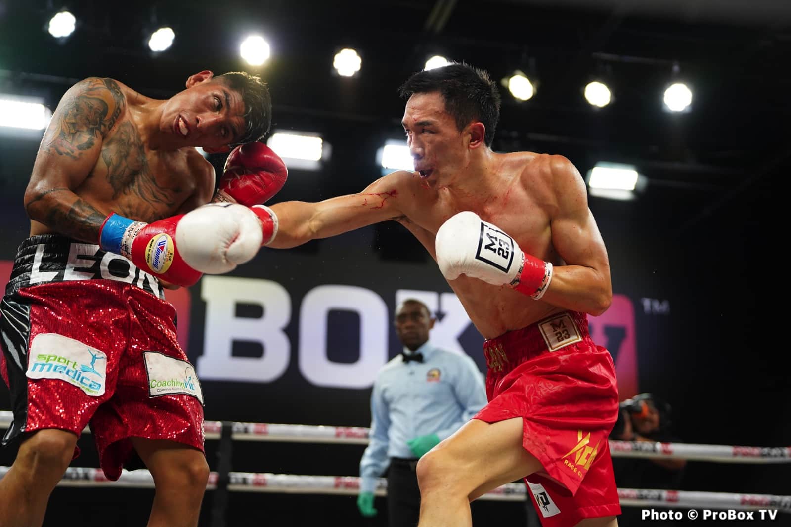 Boxing photo: Brandon Benitez, Xu Can image Benitez defeats Xu Can on ProBox TV - Boxing Results
