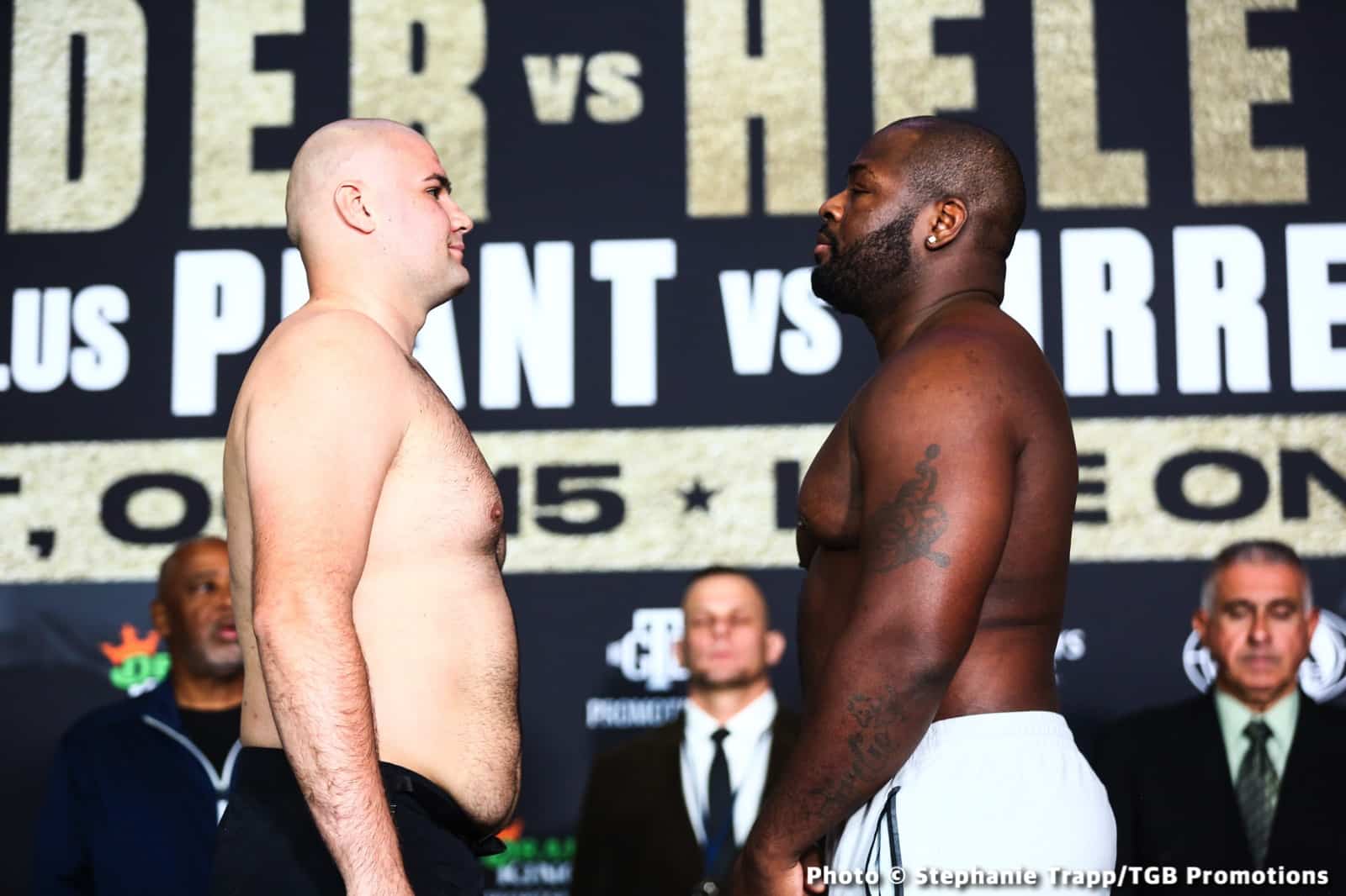 Boxing photo: Deontay Wilder, Frank Sanchez, Robert Helenius image Wilder - Helenius, Plant - Dirrell Official Weights & Photos