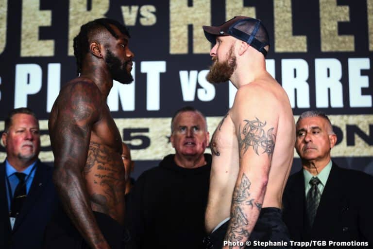 Weights: Deontay Wilder - 214½, Robert Helenius - 253¼