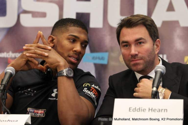 Eddie Hearn Says He Will Let Anthony Joshua Announce His New Trainer – Who Could It Be?