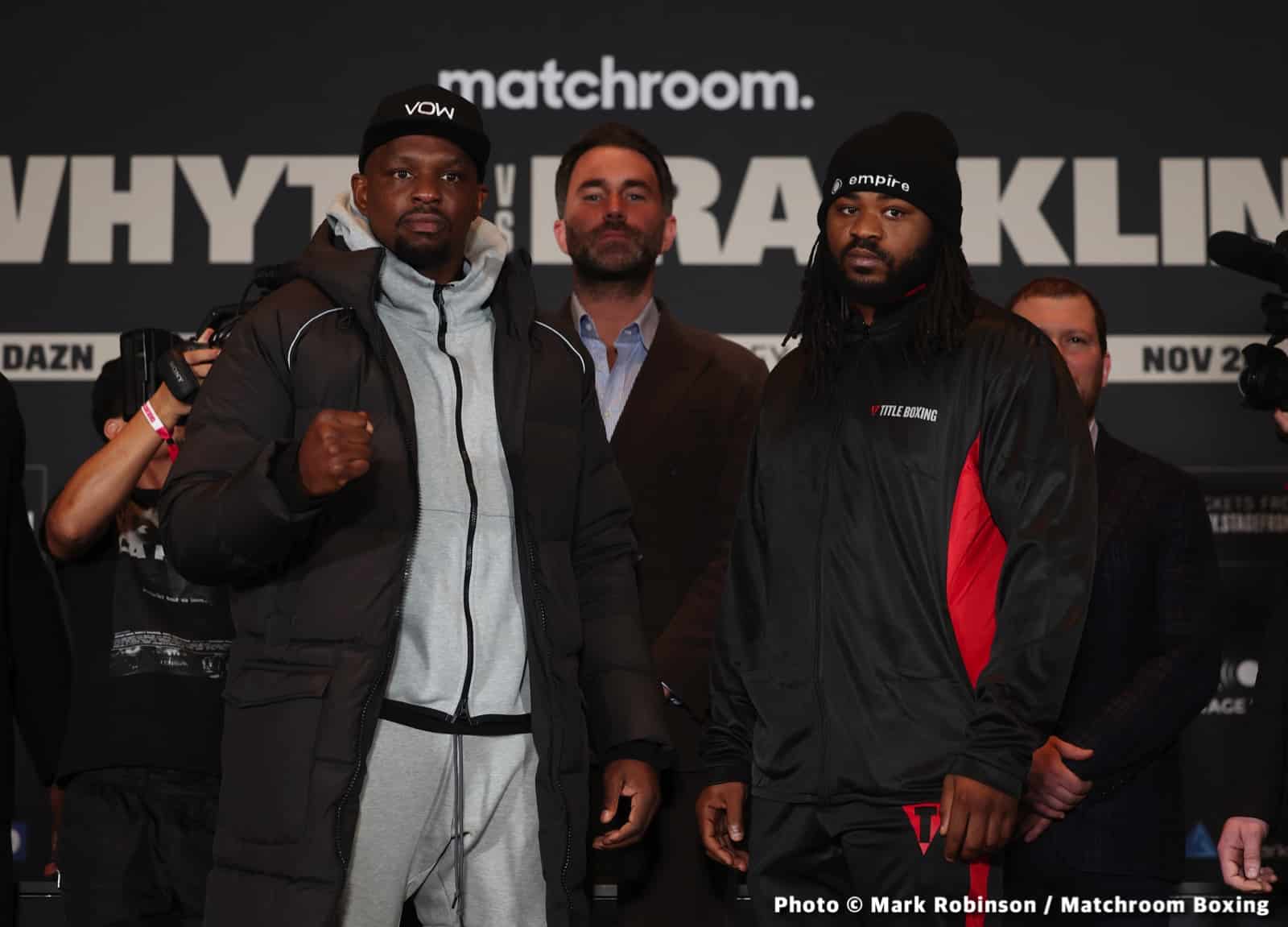 Whyte vs Franklin DAZN Weigh In Results