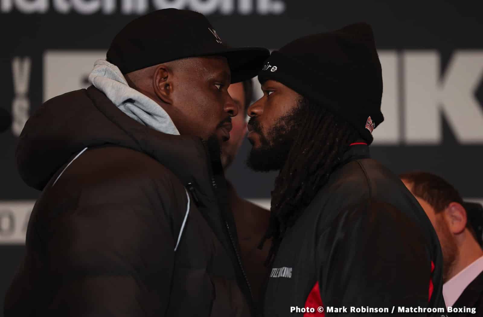 Whyte vs Franklin DAZN Weigh In Results