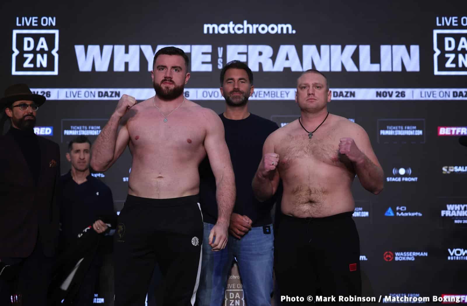 Whyte vs Franklin DAZN Weigh In Results