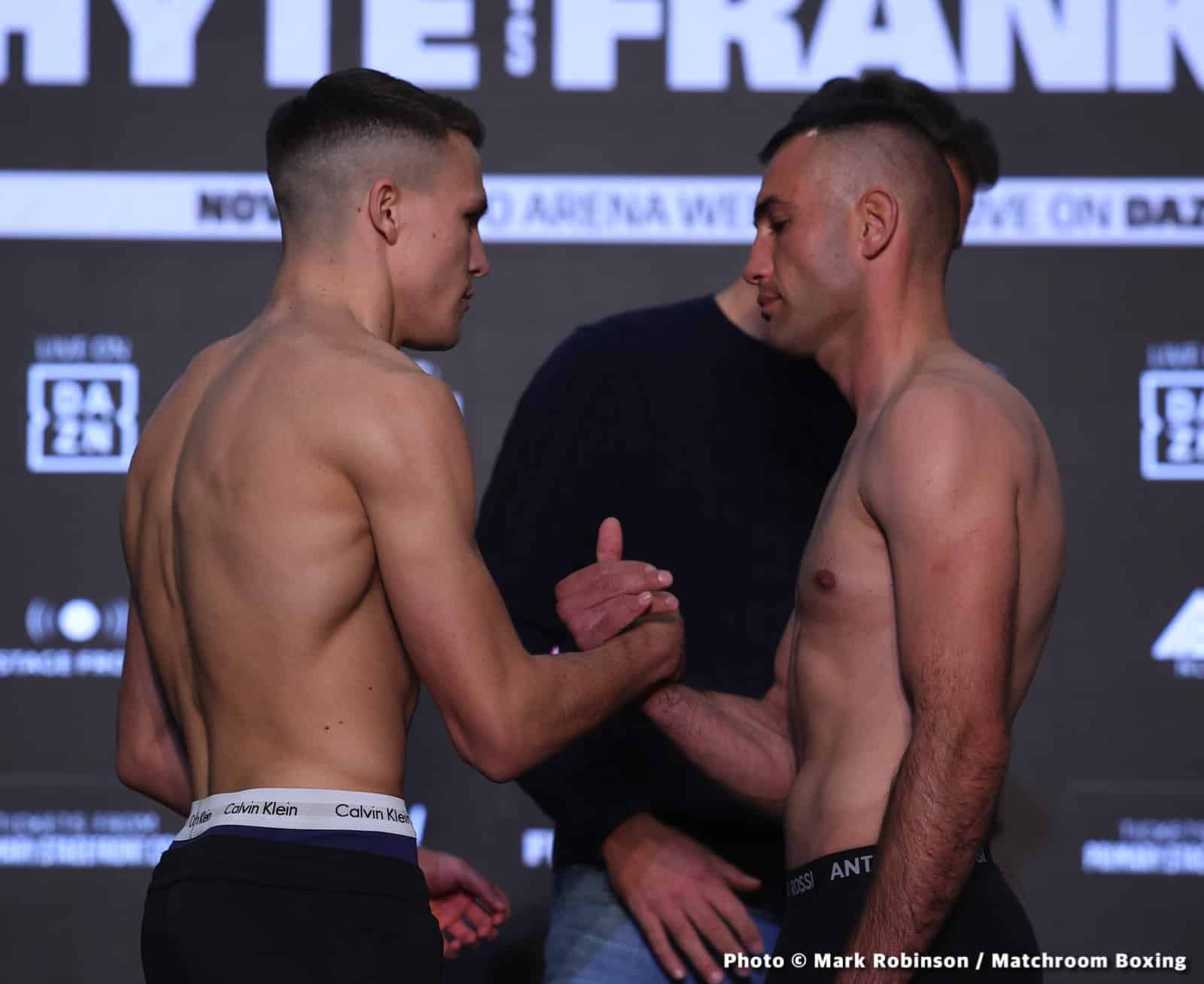 Whyte vs Franklin DAZN Weigh In Results