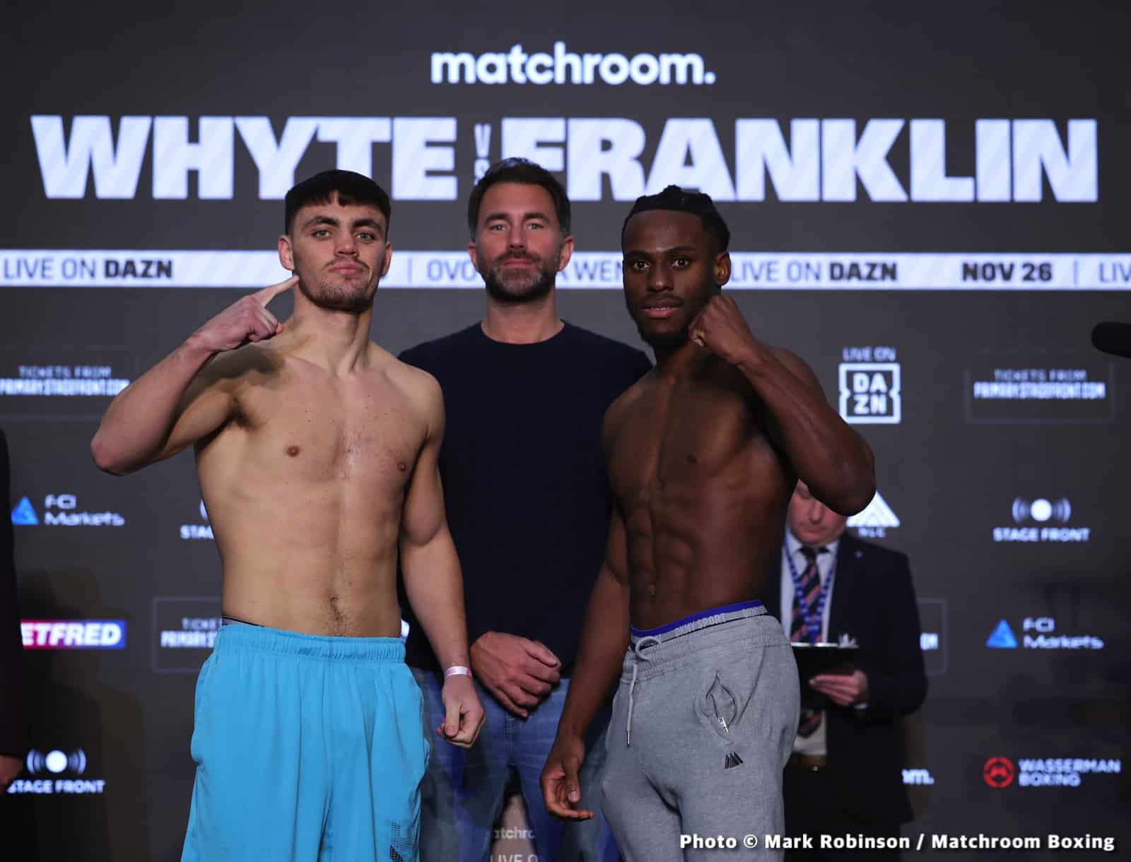 Whyte vs Franklin DAZN Weigh In Results