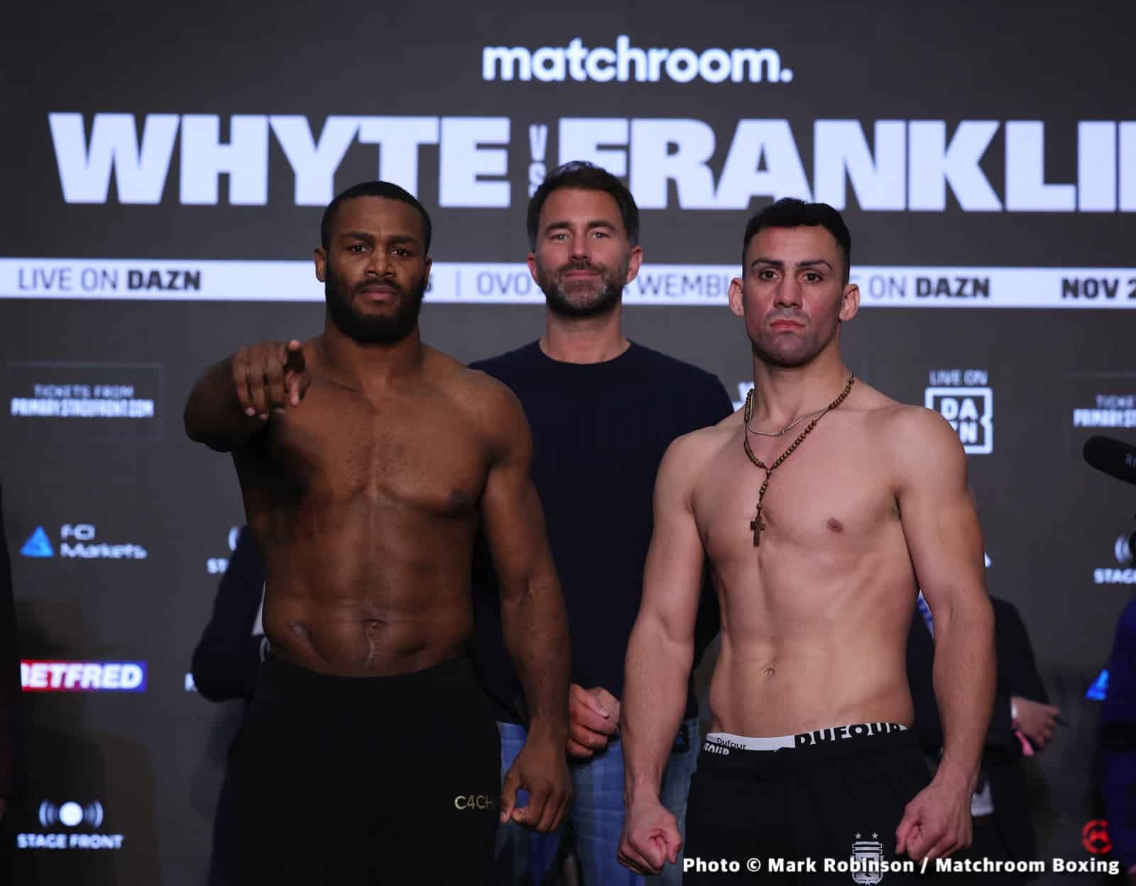 Whyte vs Franklin DAZN Weigh In Results