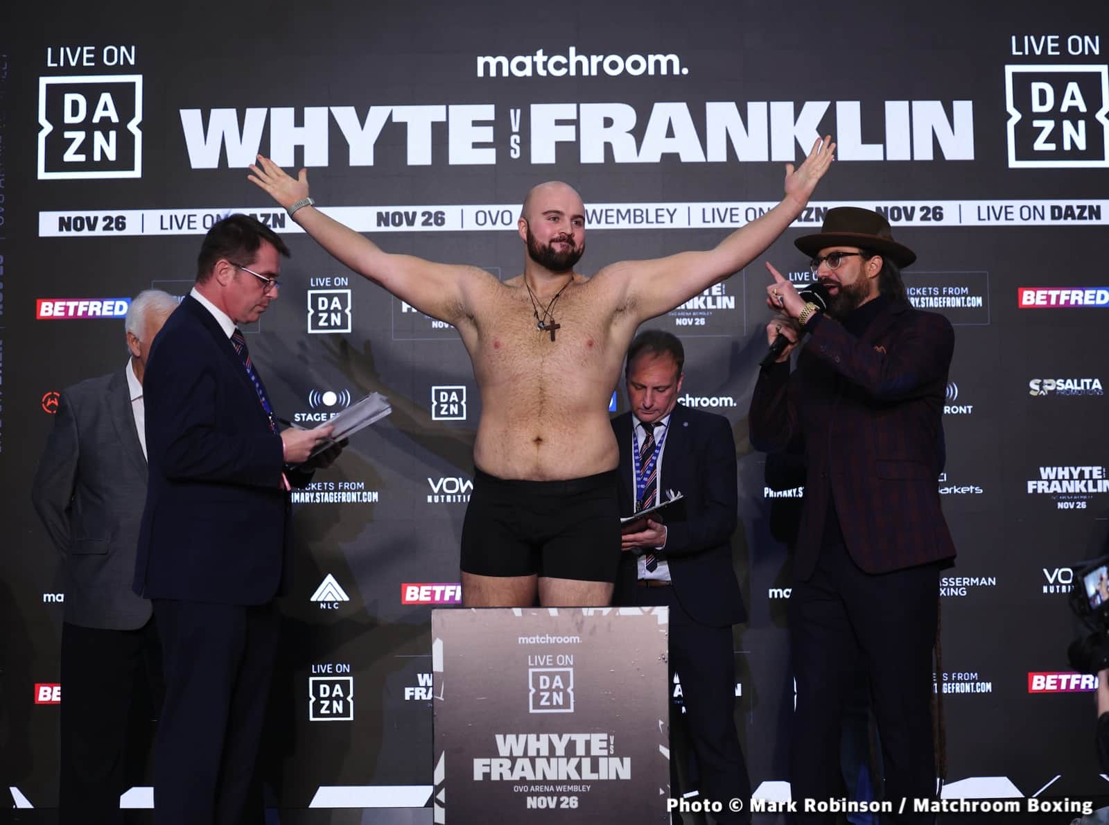 Whyte vs Franklin DAZN Weigh In Results