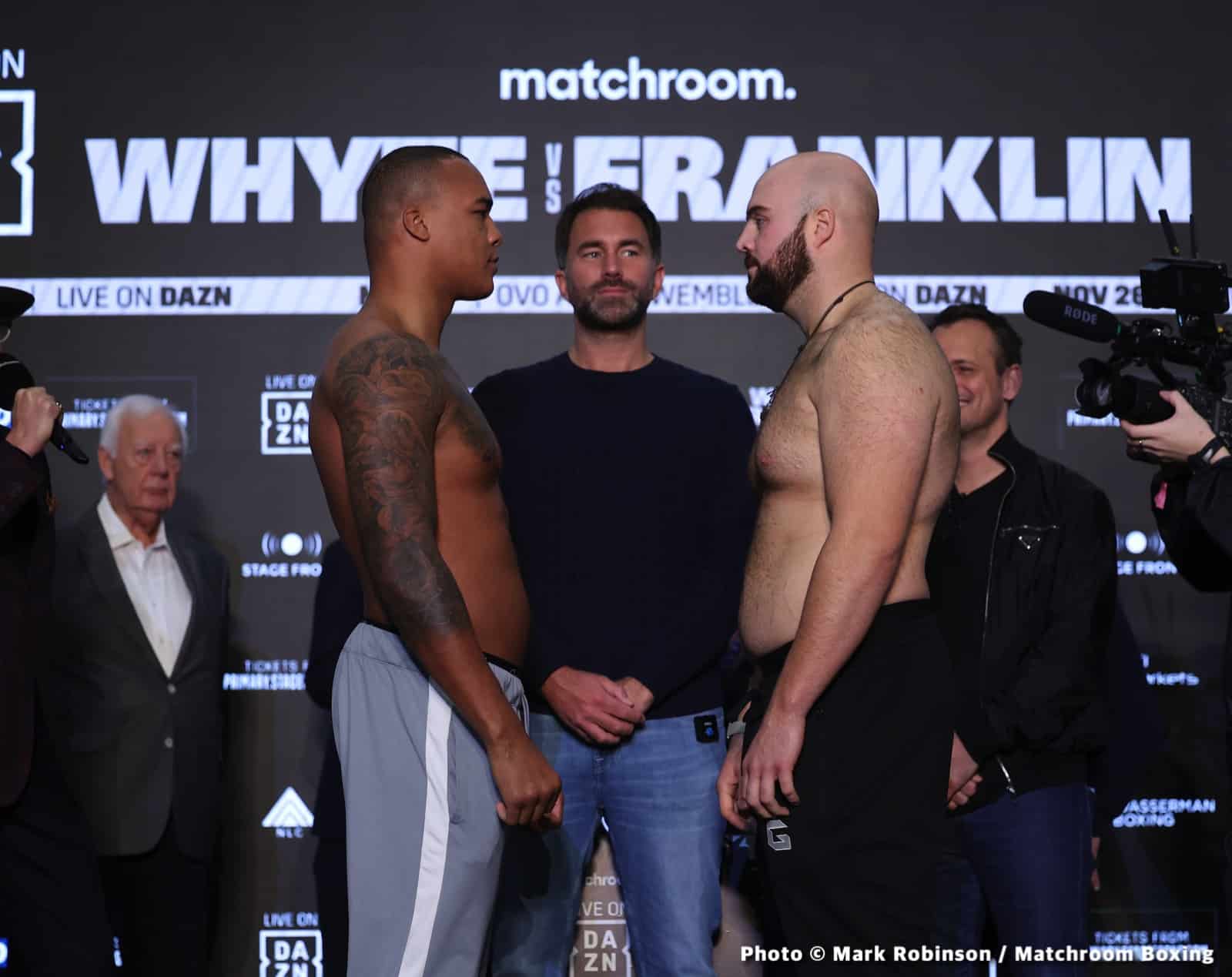 Whyte vs Franklin DAZN Weigh In Results