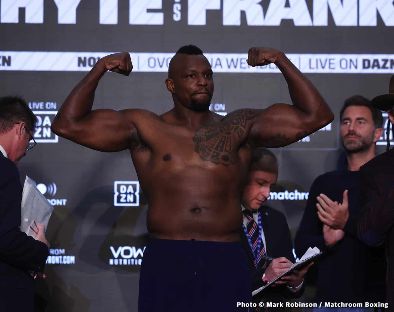 Whyte vs Franklin DAZN Weigh In Results
