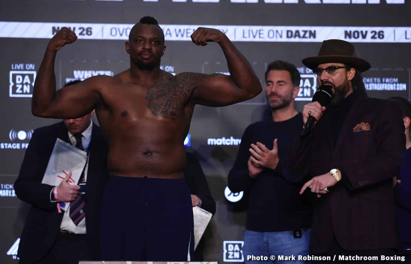 Whyte vs Franklin DAZN Weigh In Results