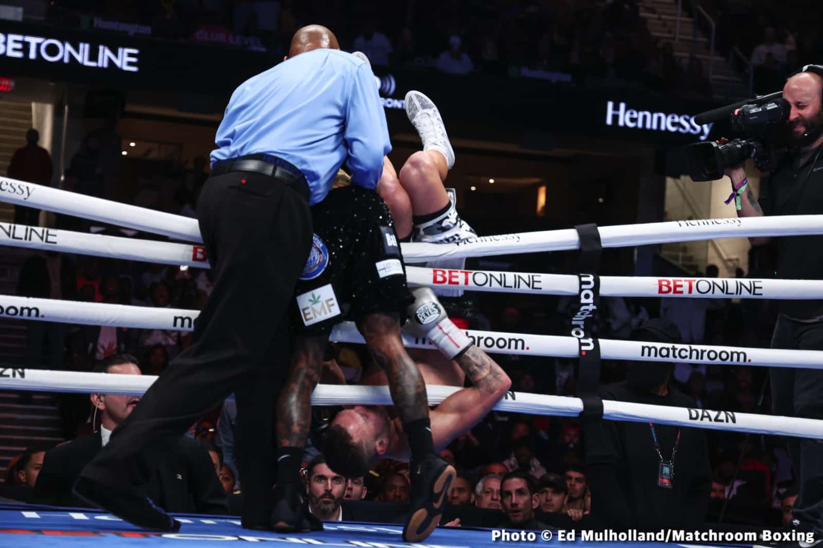 Montana Love throws Steve Spark out of ring, gets disqualified