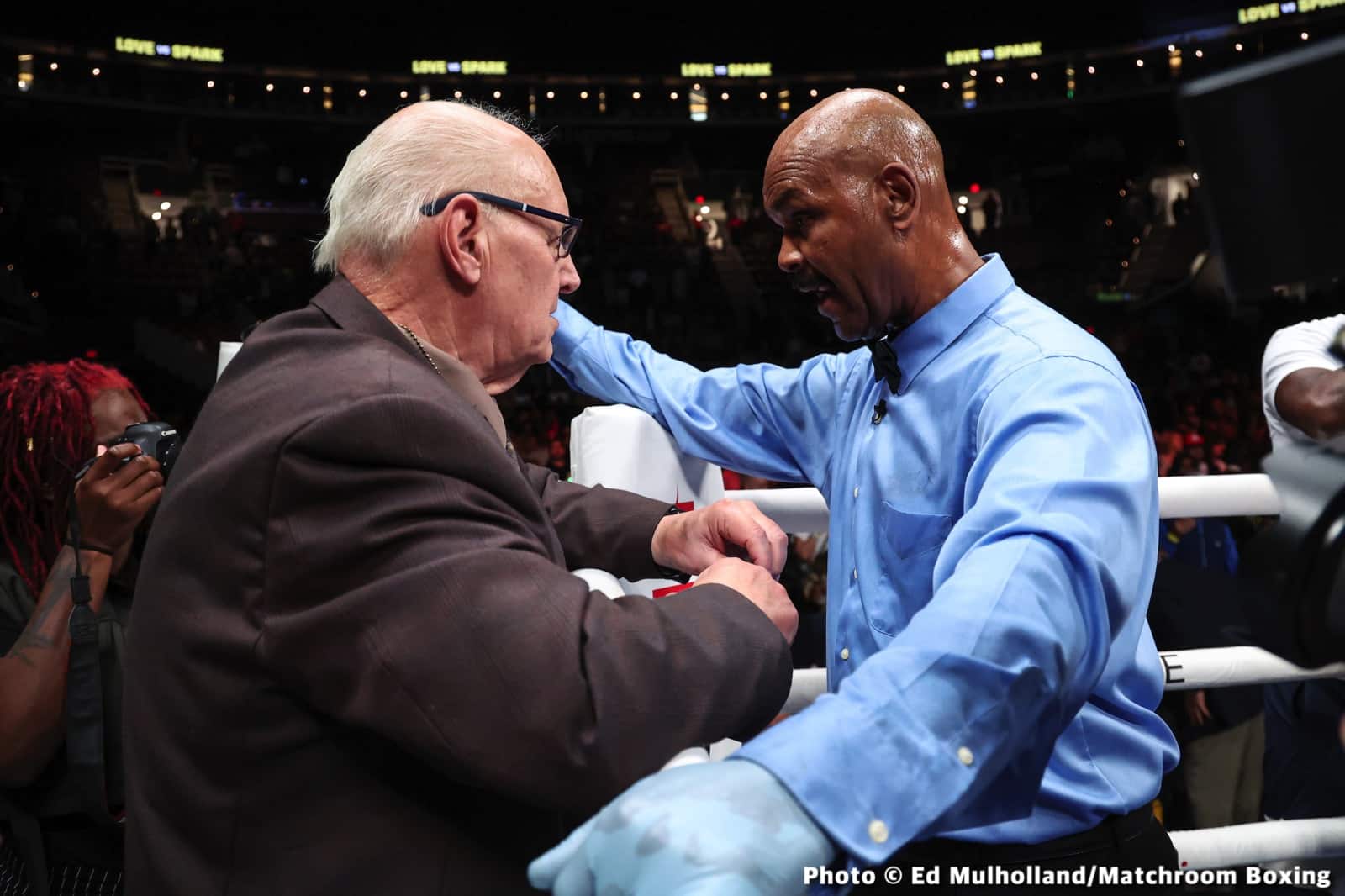 Montana Love throws Steve Spark out of ring, gets disqualified