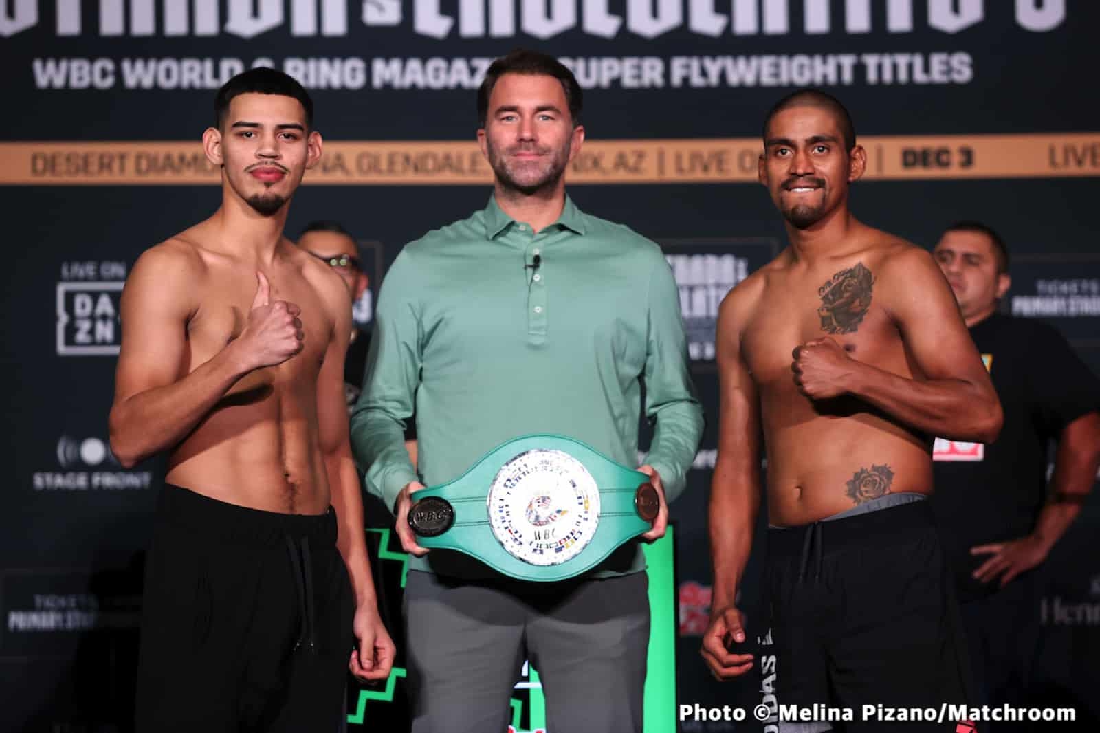 Juan Francisco Estrada vs. Roman Gonzalez - weights for Saturday live on DAZN