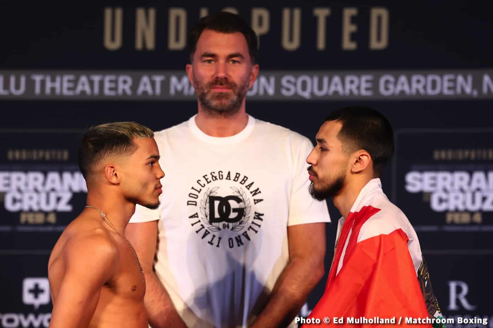 Serrano vs Cruz Official DAZN Weights & Photos