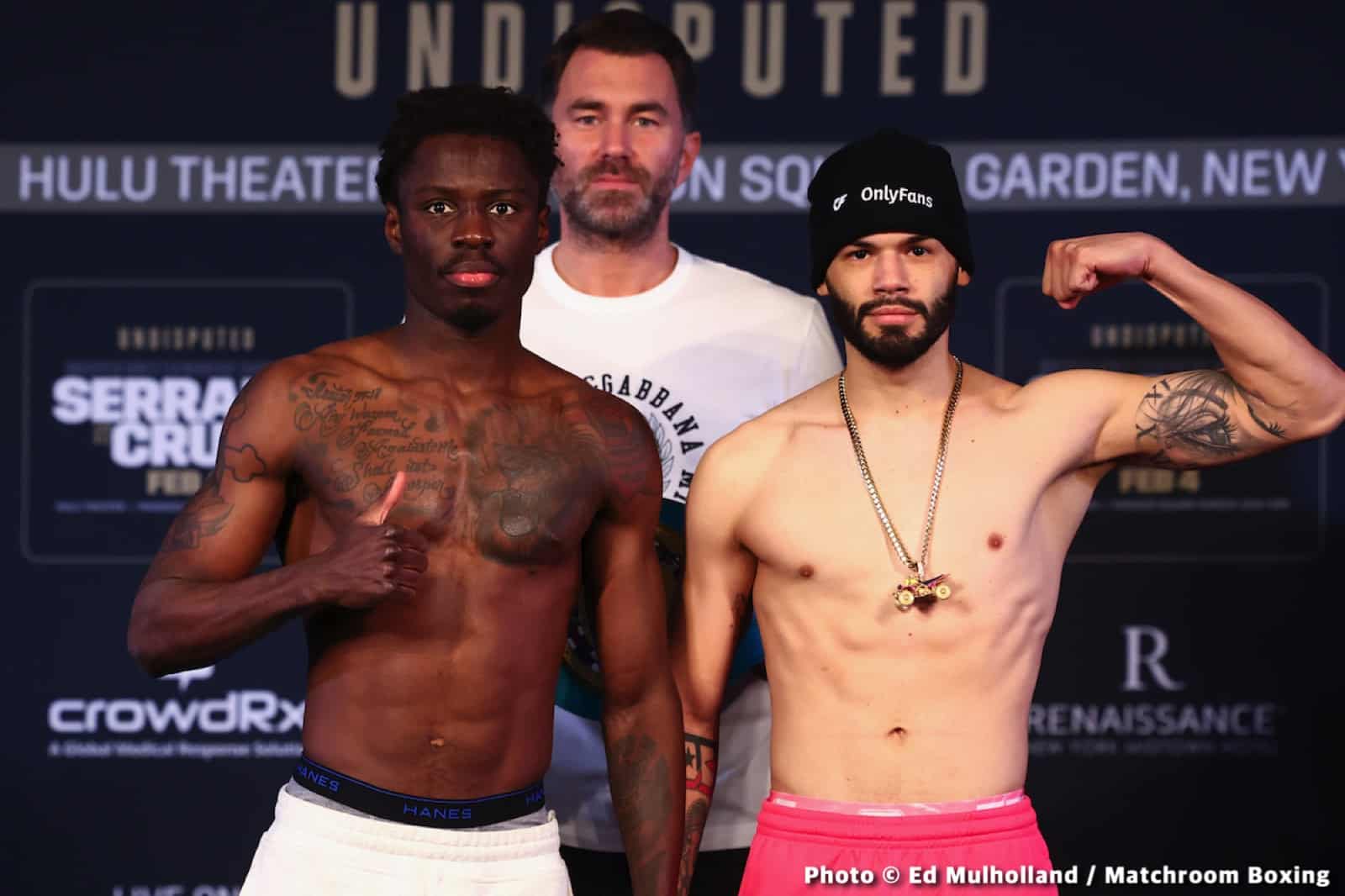 Serrano vs Cruz Official DAZN Weights & Photos