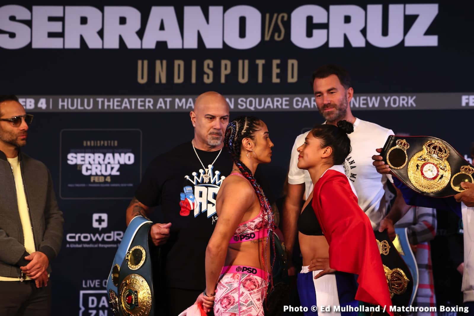 Serrano vs Cruz Official DAZN Weights & Photos