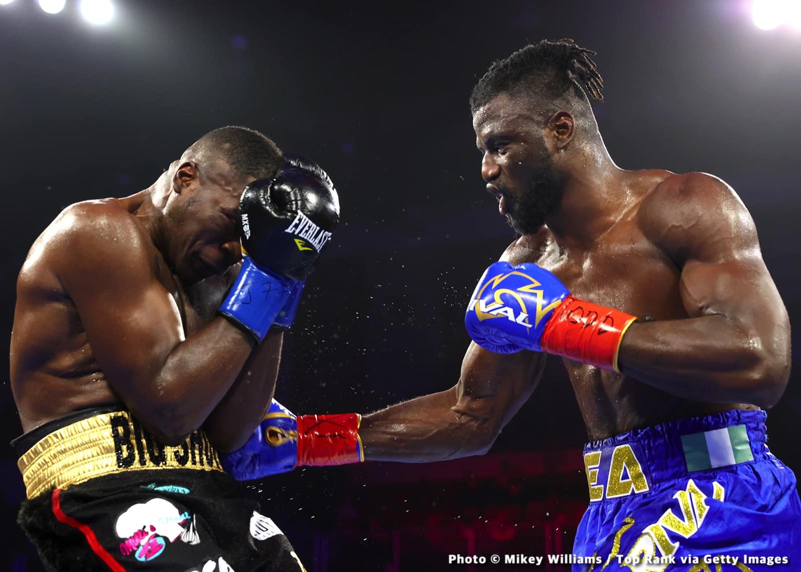 Photos: Efe Ajagba defeats Stephan Shaw