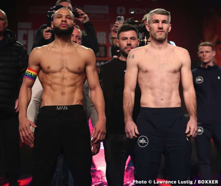 Weights: Chris Eubank Jr 159 vs. Liam Smith 159