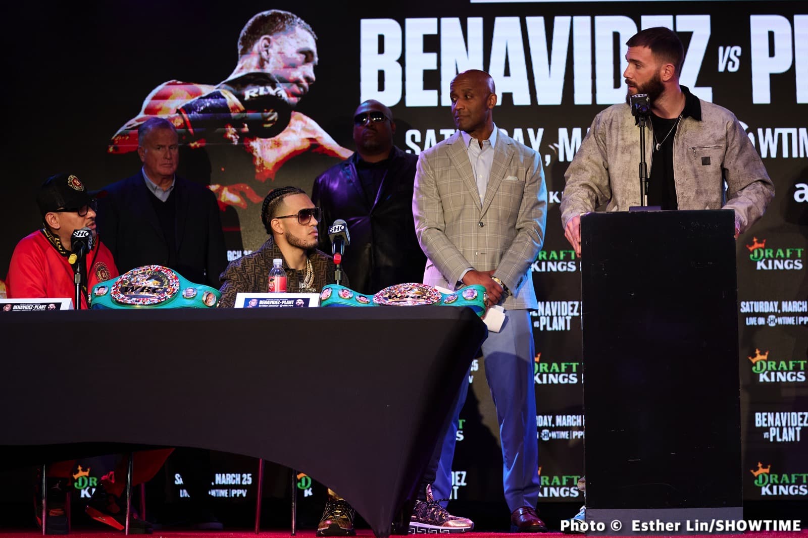Caleb Plant, David Benavidez hostile kickoff press conference