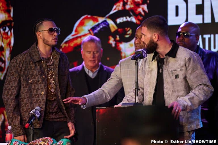 Caleb Plant says David Benavidez is "nervous" about their fight