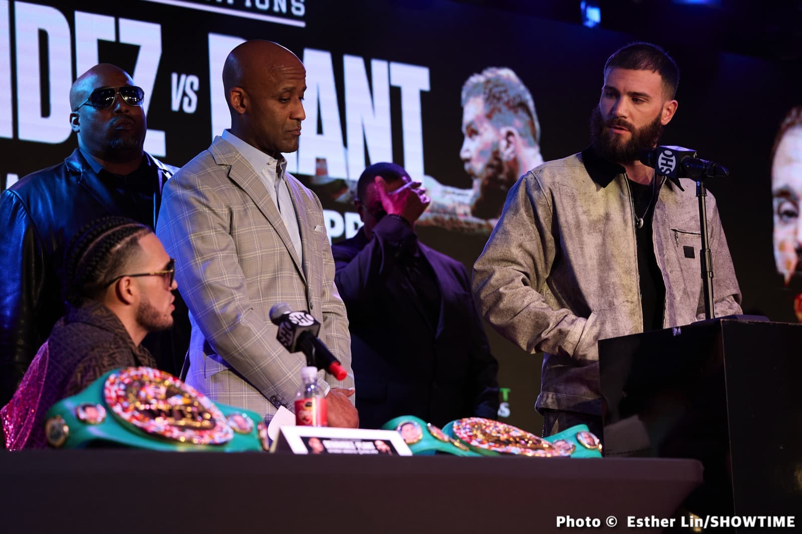 Caleb Plant, David Benavidez hostile kickoff press conference