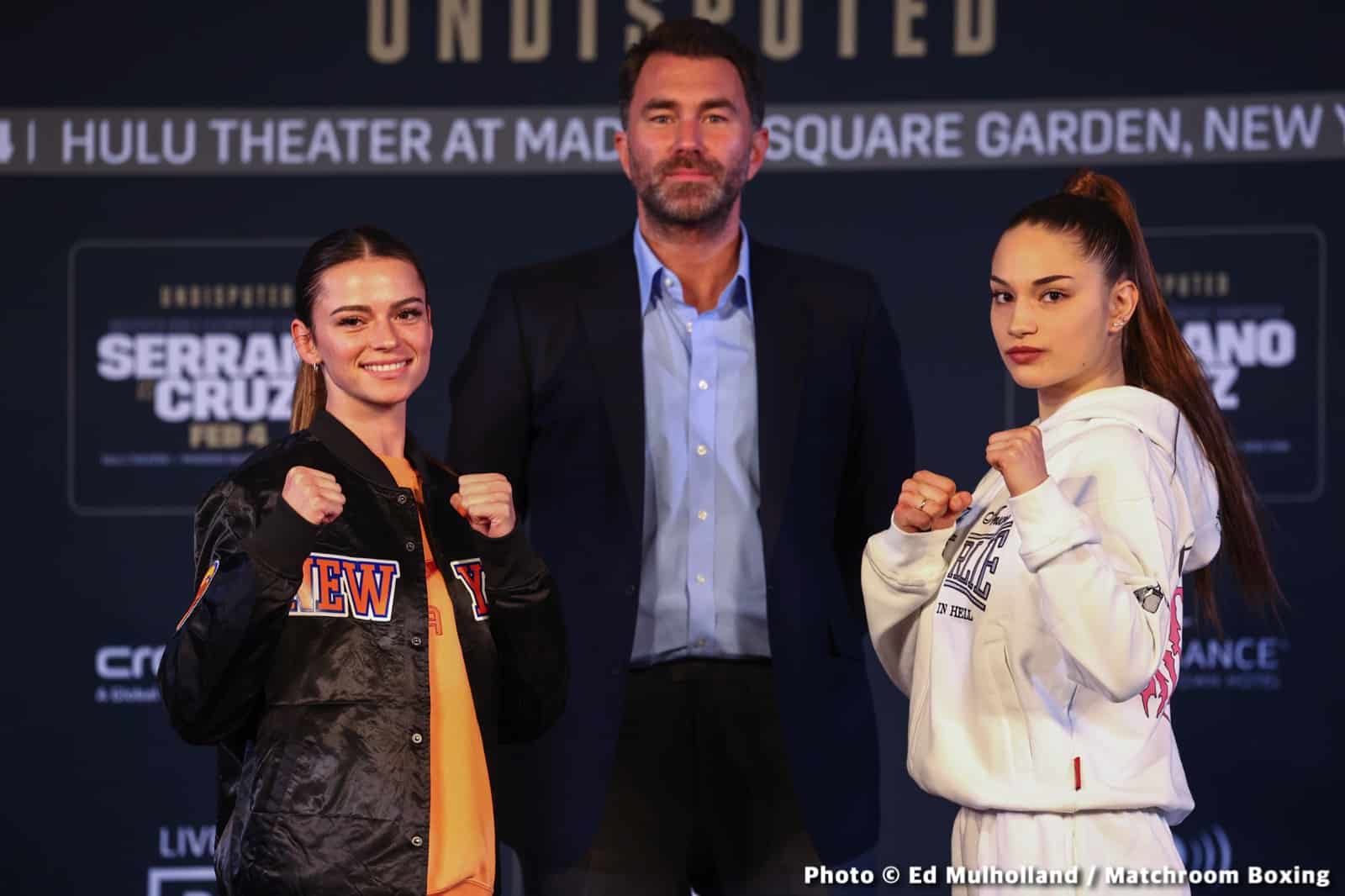 Boxing photo: Alycia Baumgardner, Amanda Serrano, Richardson Hitchins image Amanda Serrano vs Erika Cruz: Start Time, Date, How To Watch