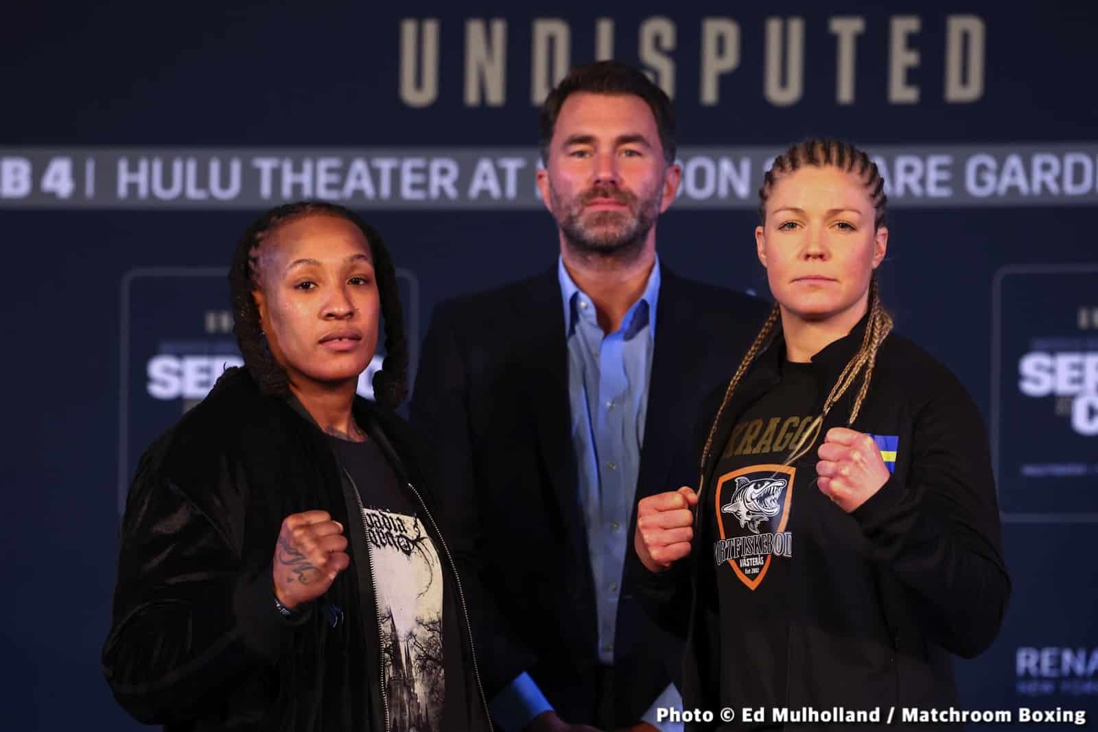 Boxing photo: Alycia Baumgardner, Amanda Serrano, Richardson Hitchins image Amanda Serrano vs Erika Cruz: Start Time, Date, How To Watch