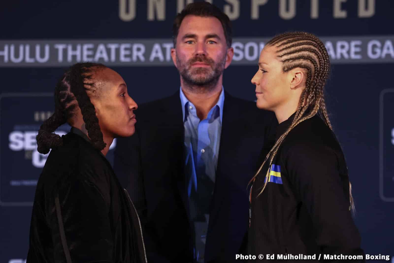 Boxing photo: Alycia Baumgardner, Amanda Serrano, Richardson Hitchins image Amanda Serrano vs Erika Cruz: Start Time, Date, How To Watch