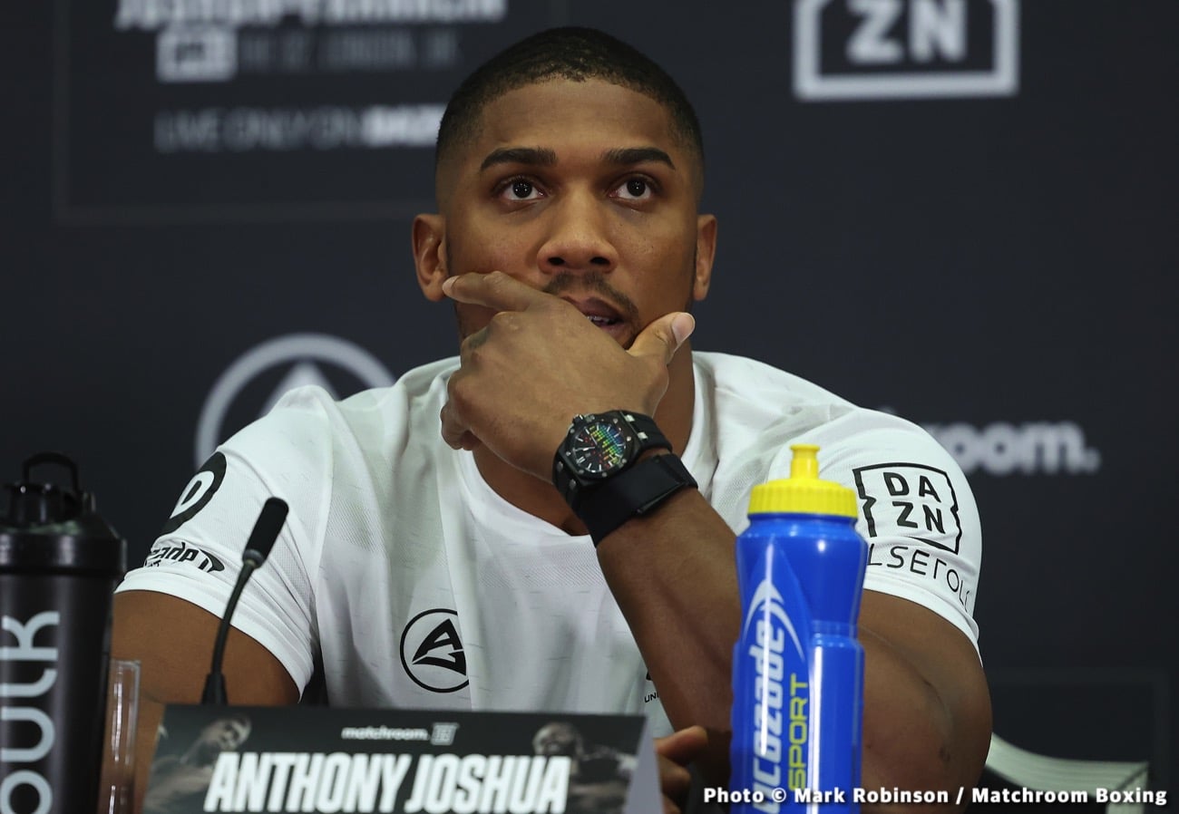 anthony joshua fight watch