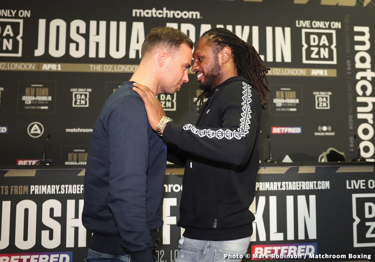 WATCH LIVE: Anthony Joshua vs Jermaine Franklin London Presser