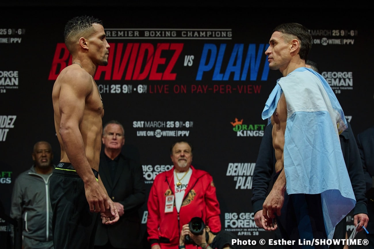 Plant vs. Benavidez - Official Showtime Weights