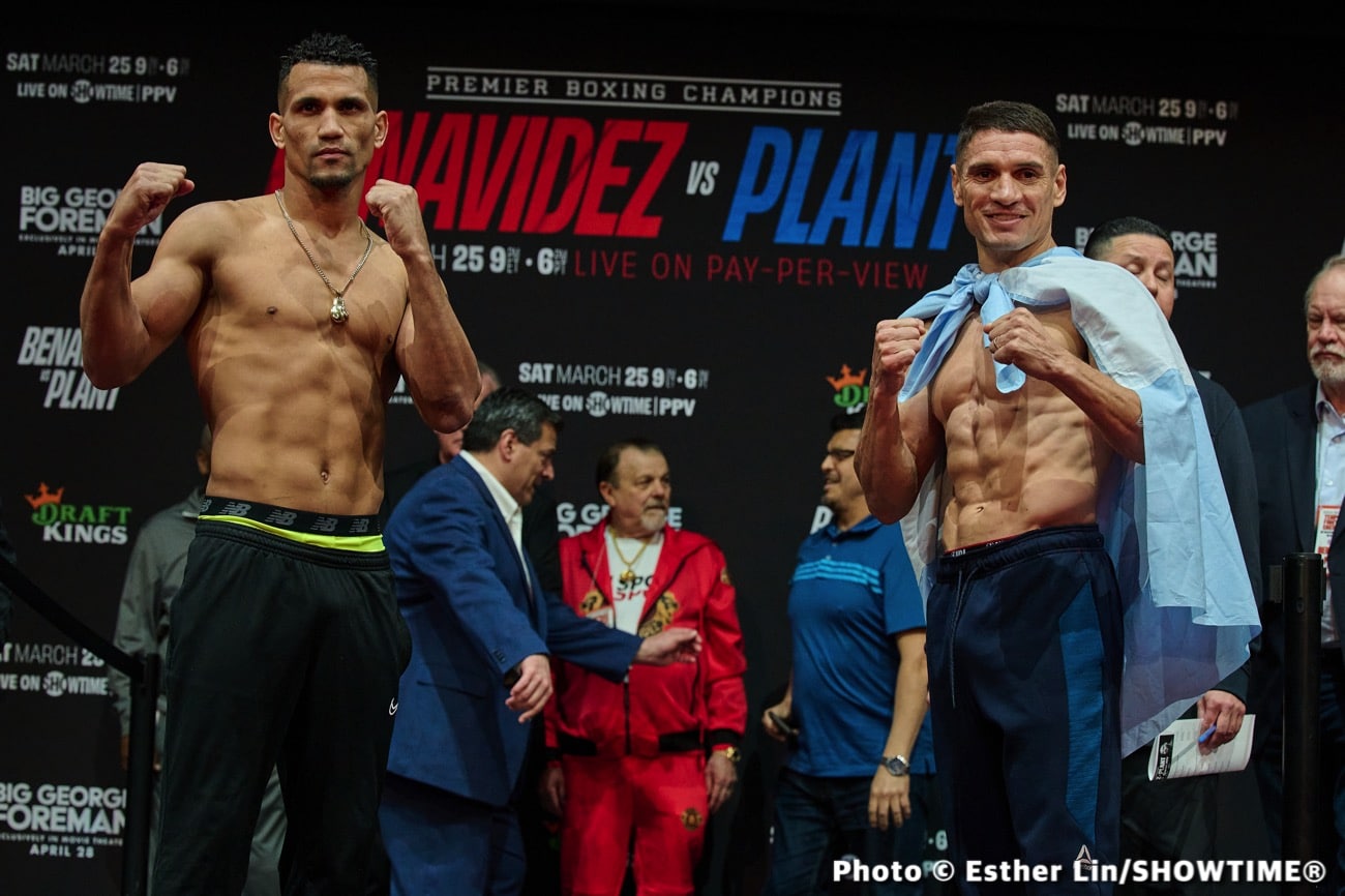 Plant vs. Benavidez - Official Showtime Weights