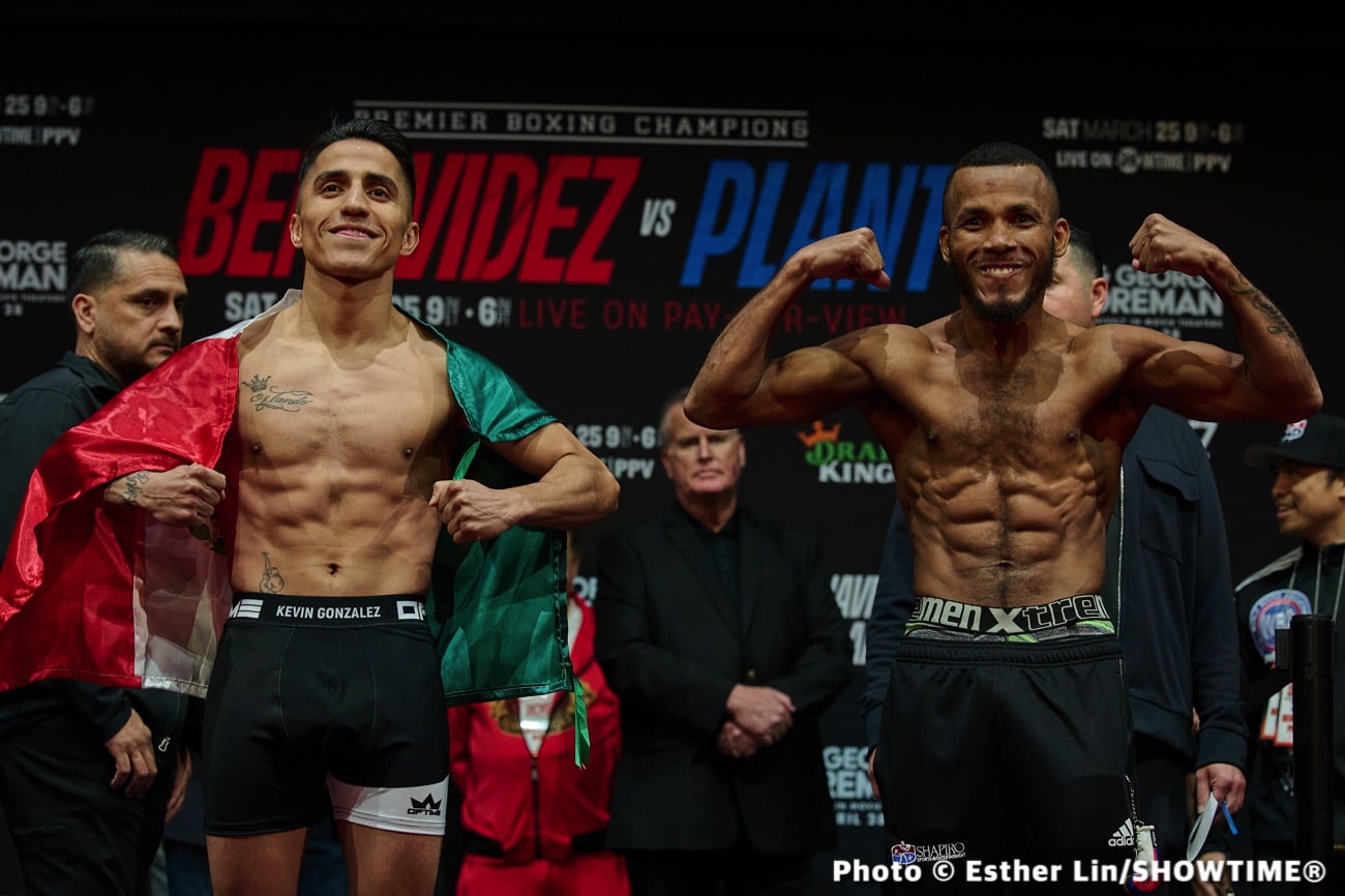 Plant vs. Benavidez - Official Showtime Weights