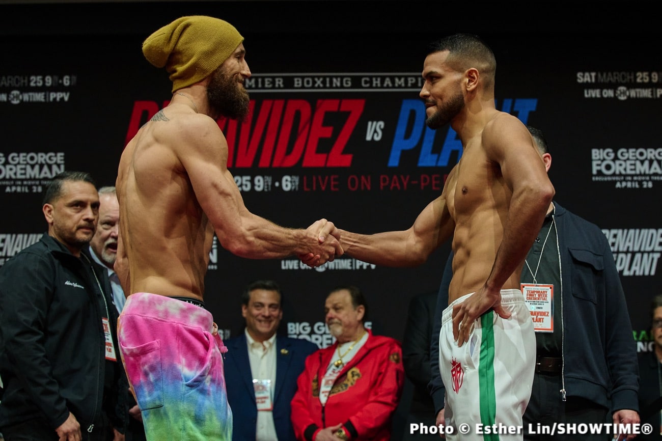 Plant vs. Benavidez - Official Showtime Weights