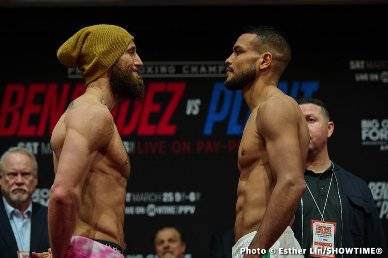 Plant vs. Benavidez - Official Showtime Weights