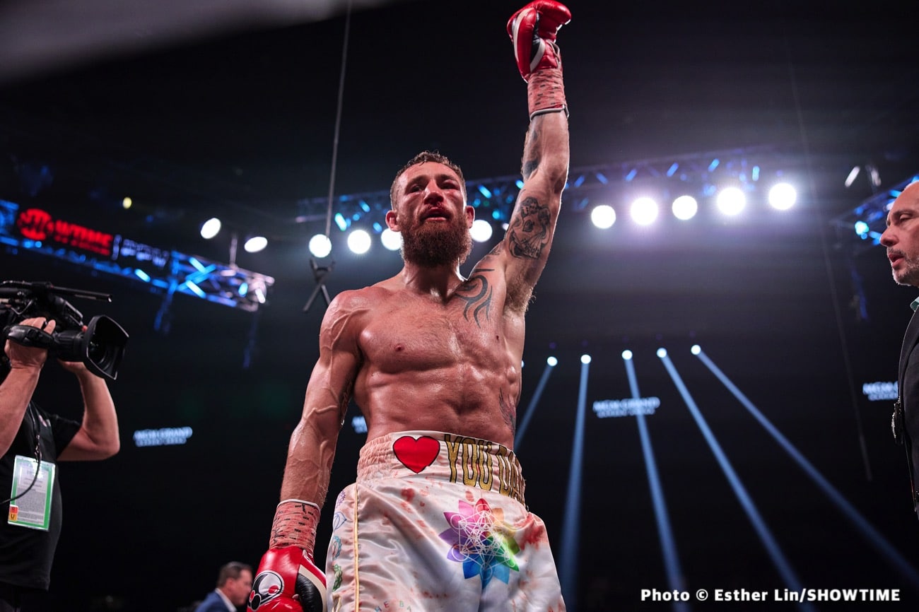 Results / Photos: David Benavidez Outslugs Caleb Plant!