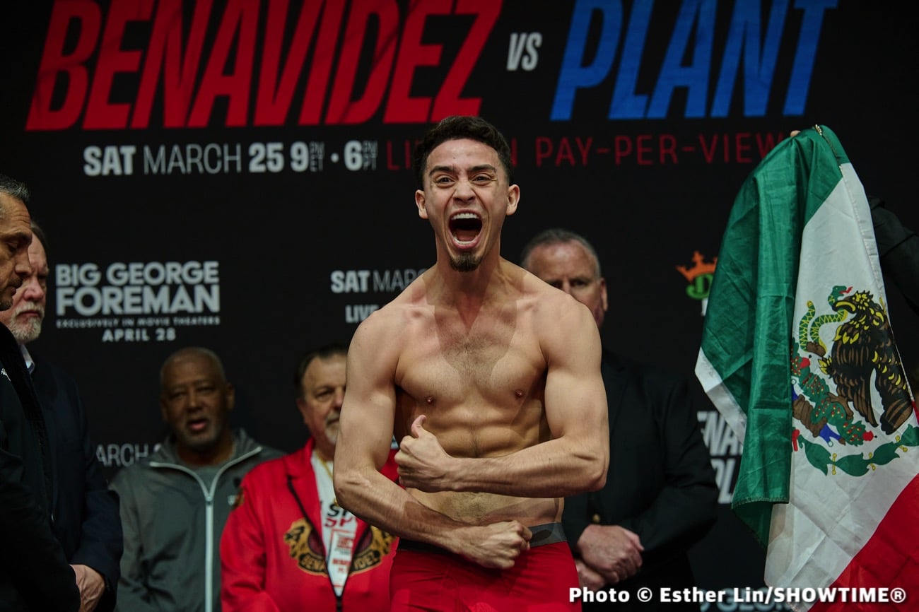 Plant vs. Benavidez - Official Showtime Weights