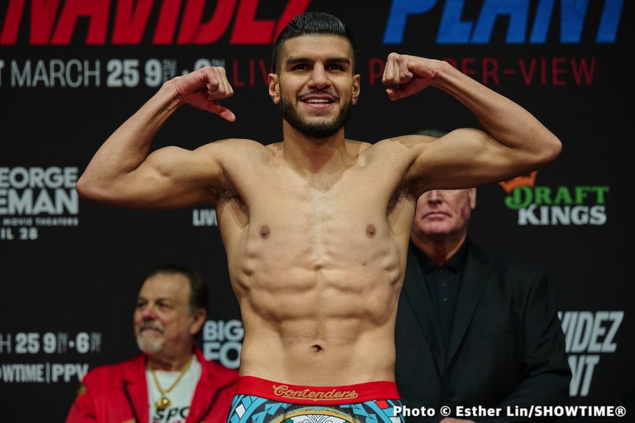 Plant vs. Benavidez - Official Showtime Weights