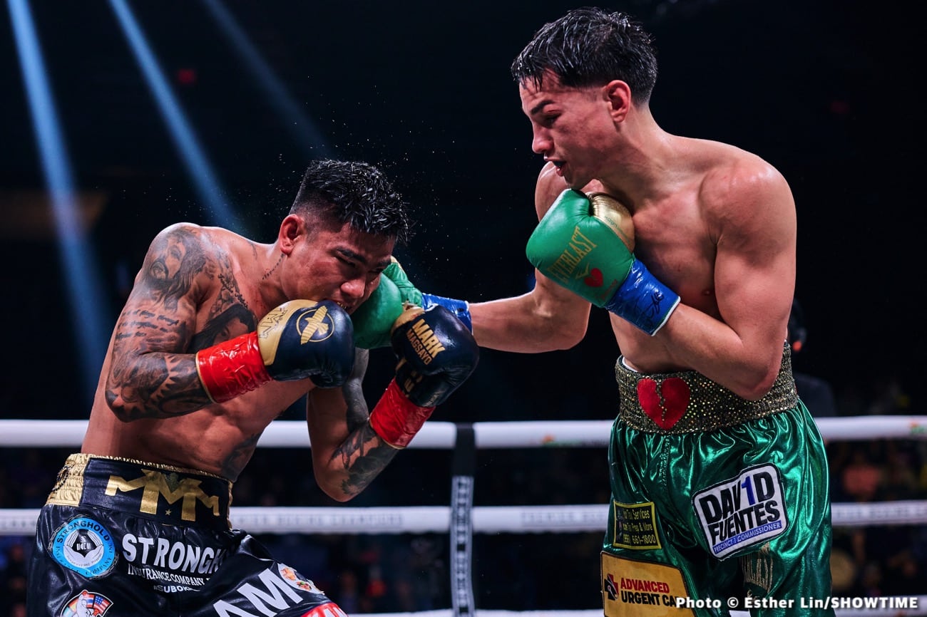 Boxing photo: Armando Resendiz, Brandon Figueroa, Jarrett Hurd, Mark Magsayo image Tonight: Figueroa vs. Magsayo - Live Results