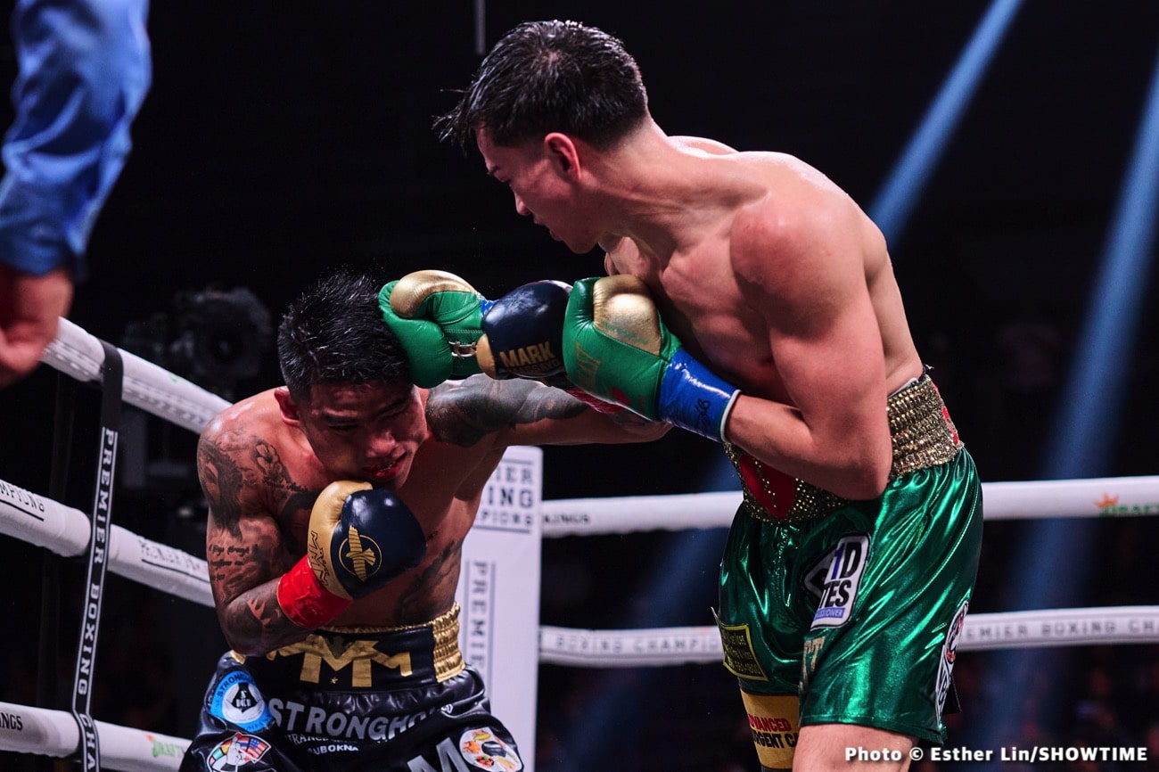 Boxing photo: Armando Resendiz, Brandon Figueroa, Jarrett Hurd, Mark Magsayo image Tonight: Figueroa vs. Magsayo - Live Results