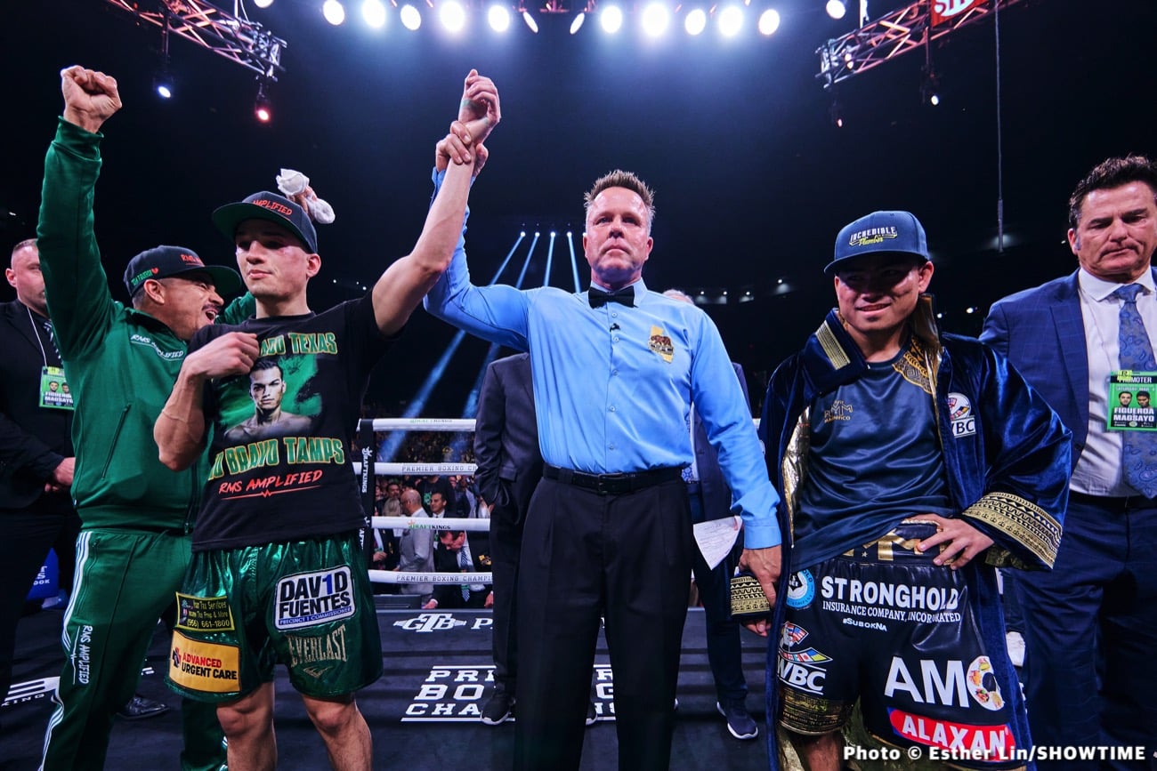 Boxing photo: Armando Resendiz, Brandon Figueroa, Jarrett Hurd, Mark Magsayo image Tonight: Figueroa vs. Magsayo - Live Results