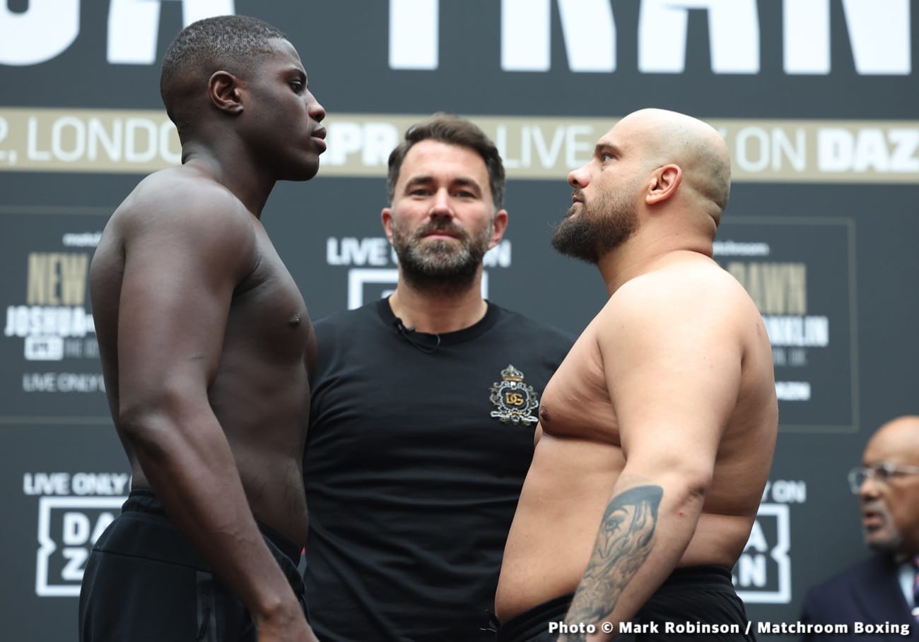 Joshua vs Franklin Official DAZN Weigh In Results