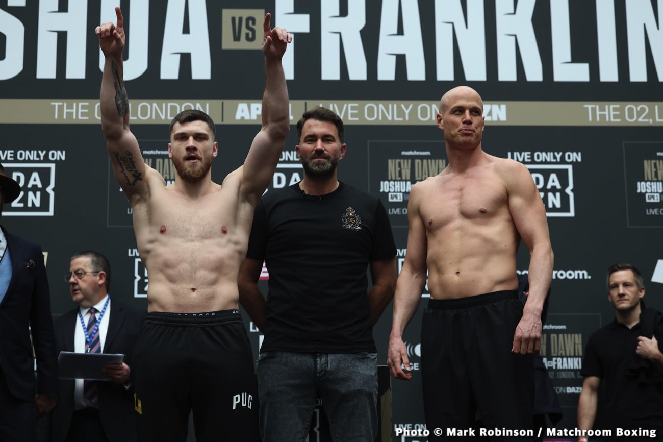 Joshua vs Franklin Official DAZN Weigh In Results