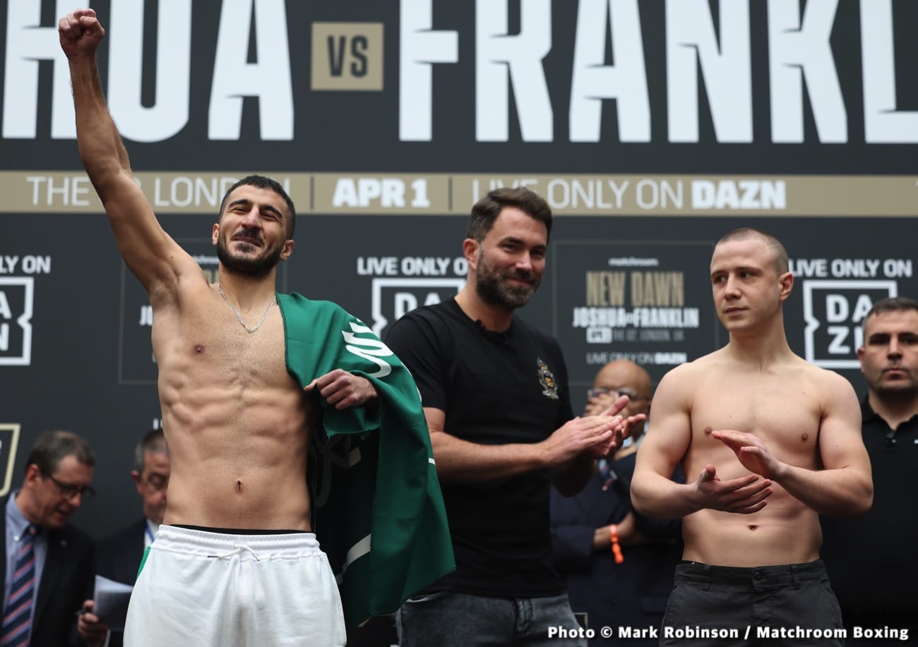 Joshua vs Franklin Official DAZN Weigh In Results