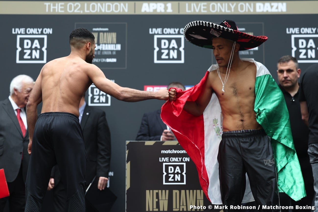 Joshua vs Franklin Official DAZN Weigh In Results