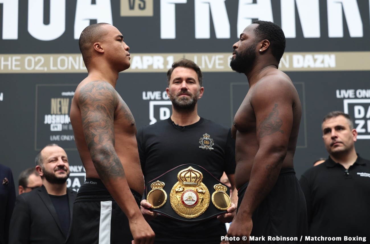Joshua vs Franklin Official DAZN Weigh In Results